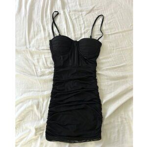 Black Padded Corset Top Bodycon Mini Dress